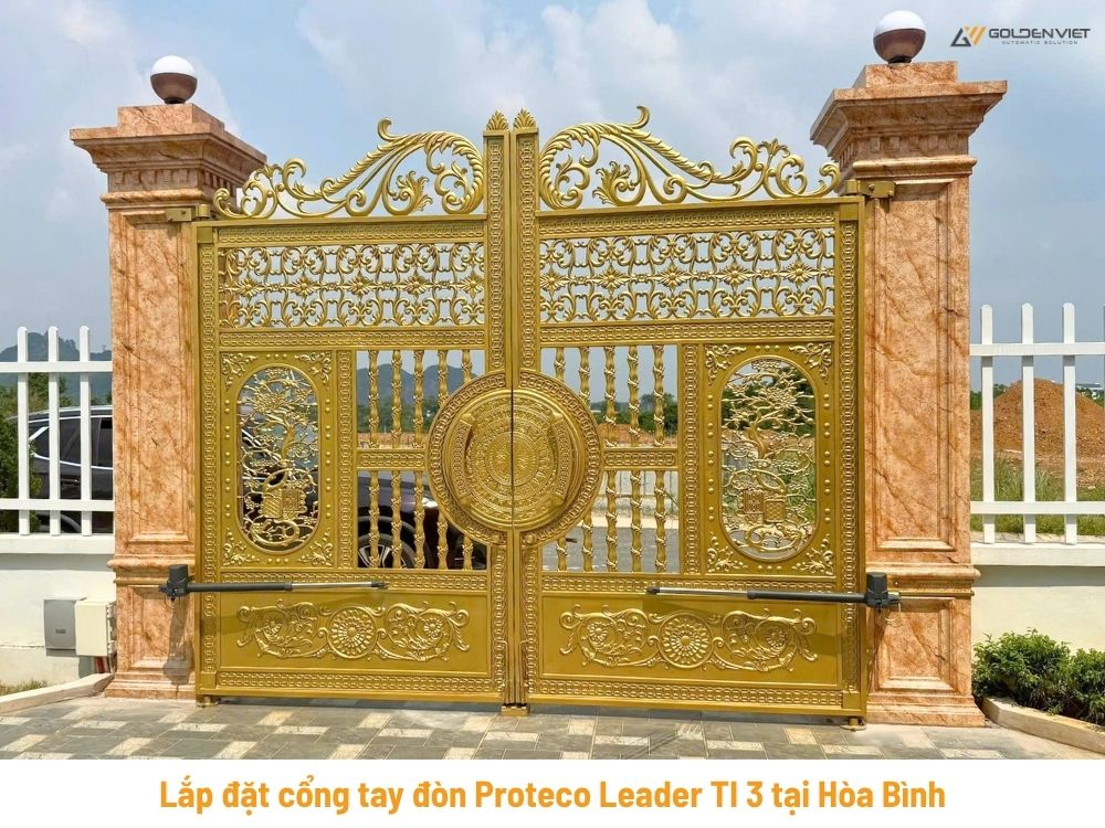 Lắp đặt cổng tay đòn Proteco Leader TI 3 tại Lương Sơn, Hòa Bình