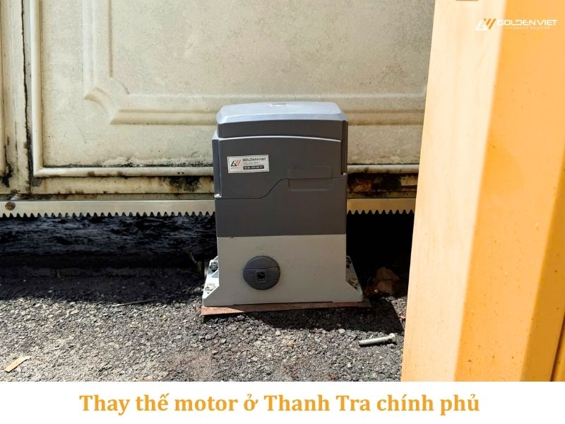 Thay thế motor cũ bằng motor cổng trượt 1500kg tại Thanh Tra Chính Phủ
