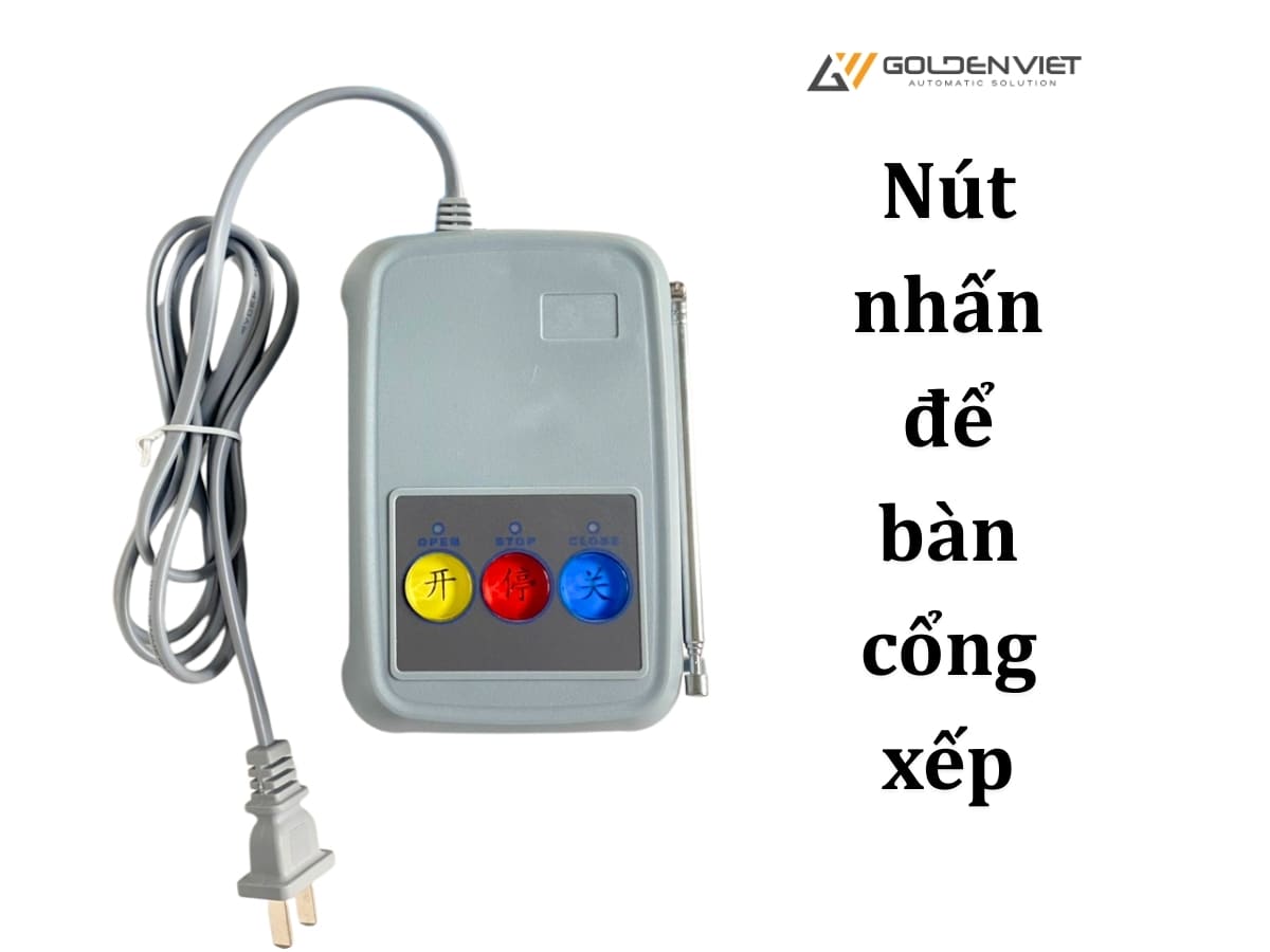 Nút nhấn để bàn cổng xếp
