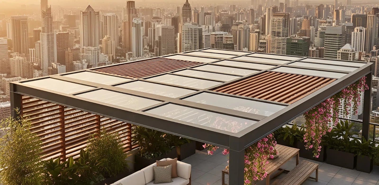 Báo giá mái kính sân thượng