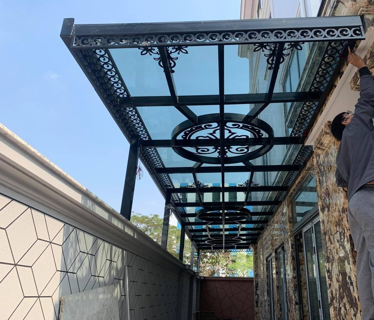 Cấu tạo bộ mái kính cường lực