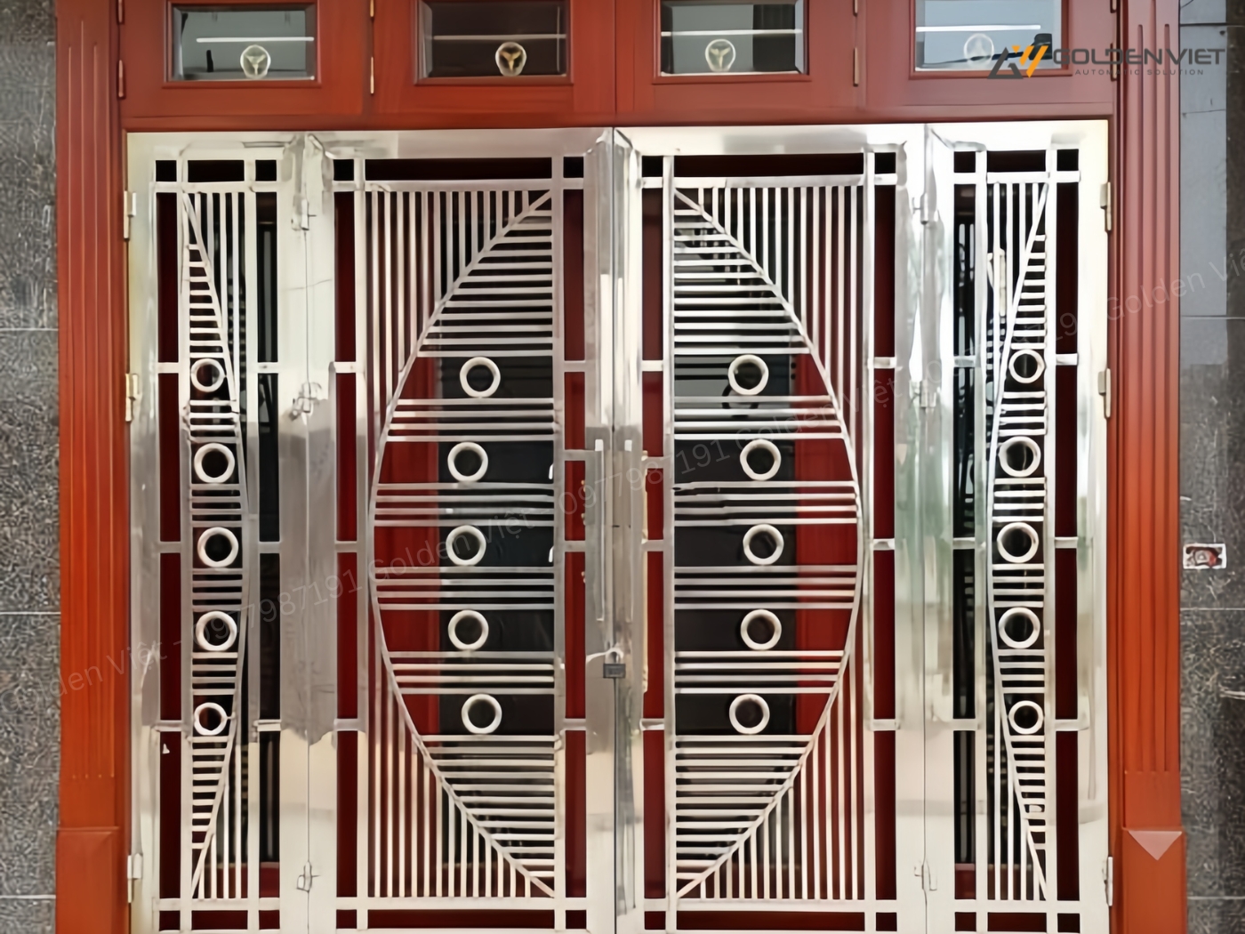 Cổng inox 4 cánh mẫu mới