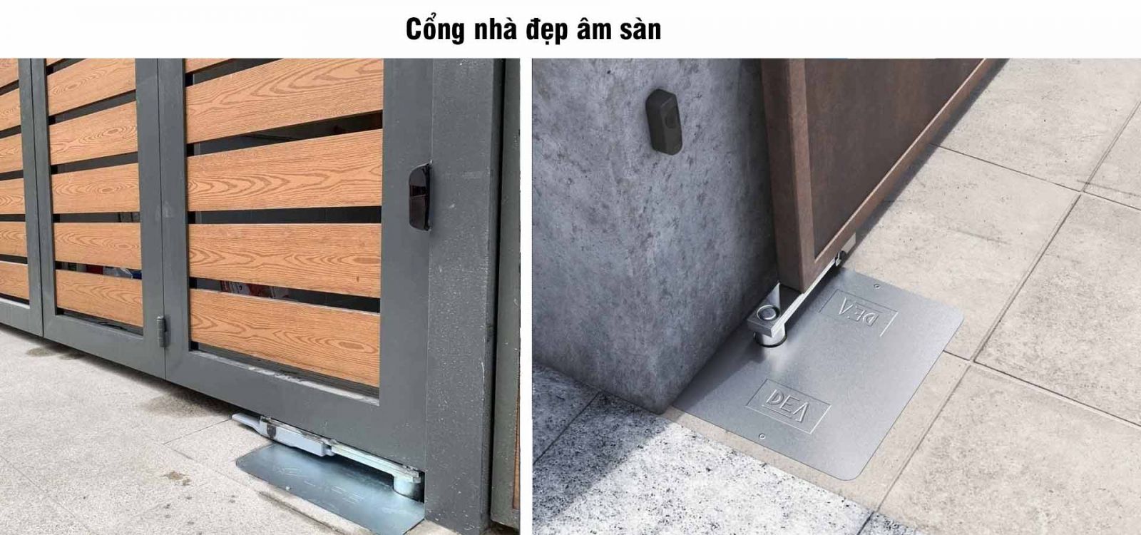 Cổng nhà đẹp am sàn tự động 