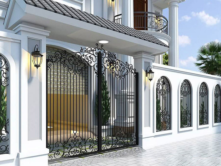 Cổng nhà mái thái đẹp 