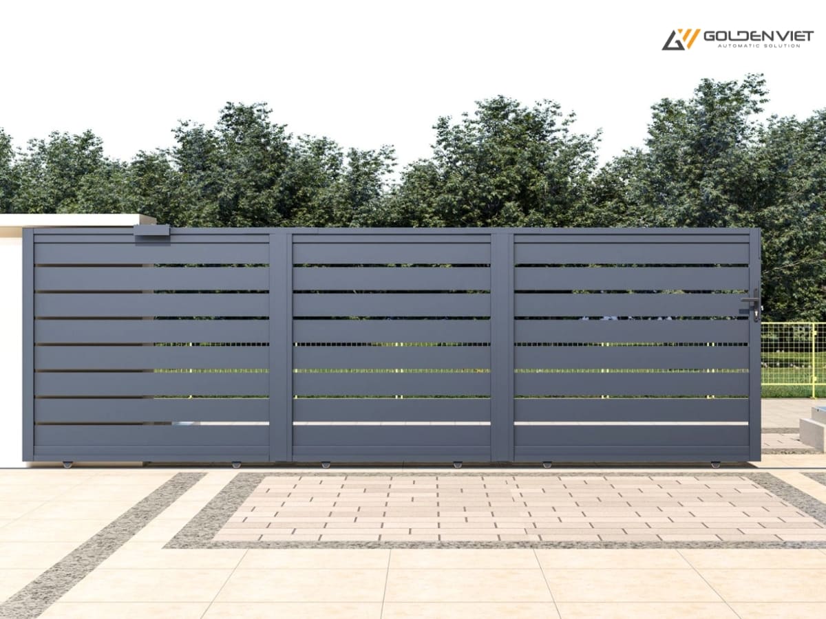 Cổng lùa tự động cho nhà xưởng 
