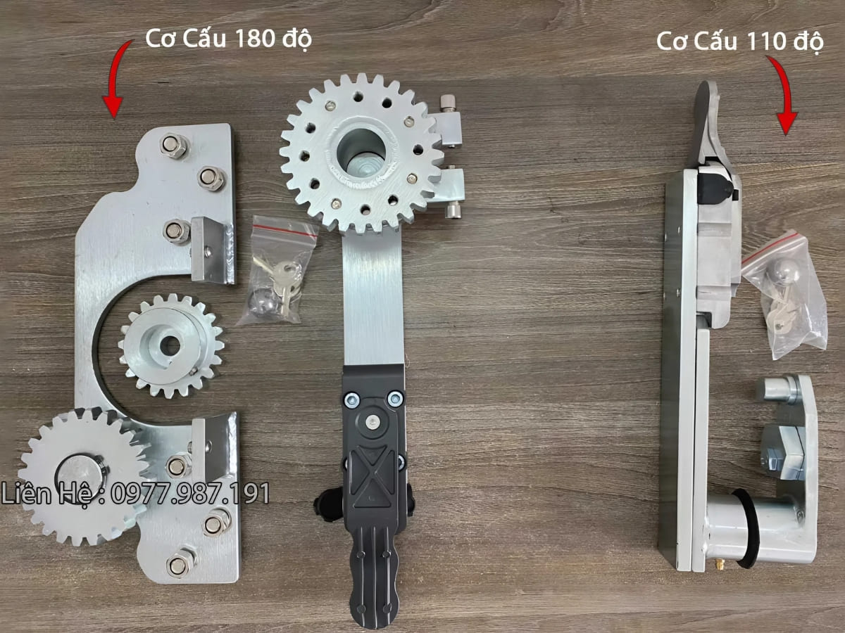 Cơ cấu cổng mở tự động 180 độ