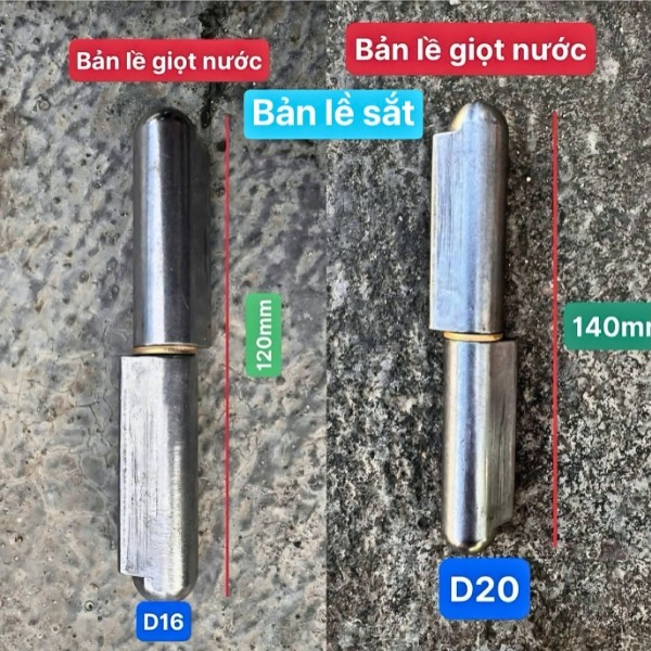 Bản lề giọt nước sắt D16, D20