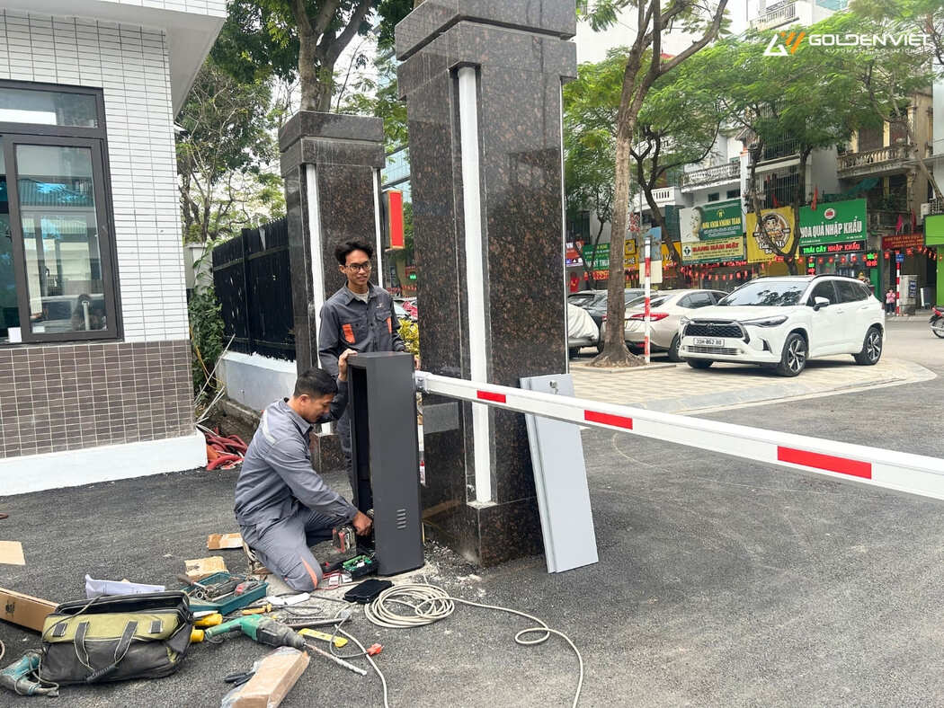 Lắp barie Bisen Z138 tại công an phường