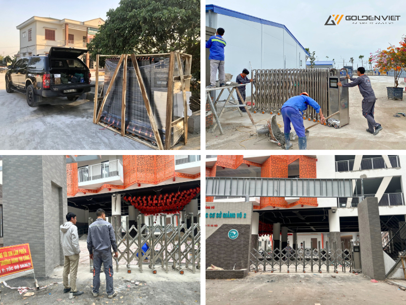 Đơn vị cung cấp cổng xếp - Golden Việt