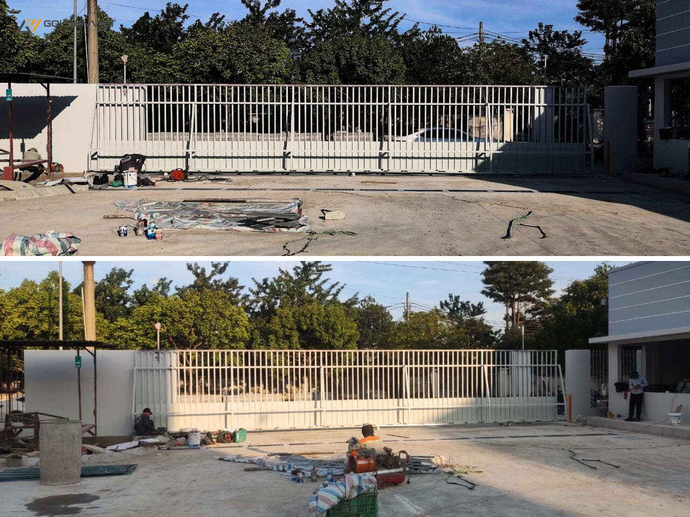 Hình ảnh mẫu cửa cổng lùa 1 cánh chiều dài đến 12m