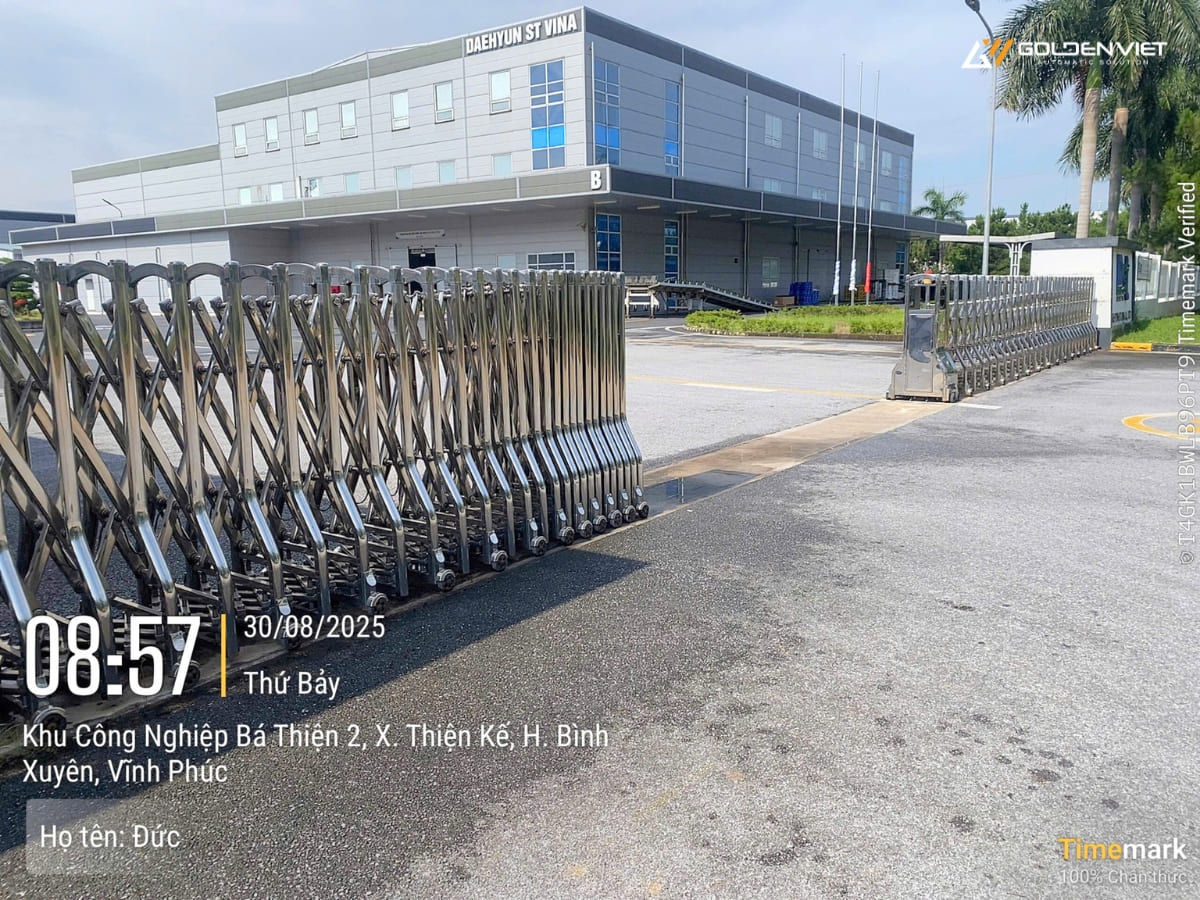 Bảo hành cổng xếp tự động tại Vĩnh Phúc