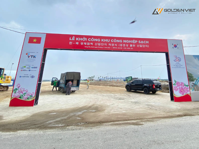Khảo sát mặt bằng lắp đặt cổng xếp