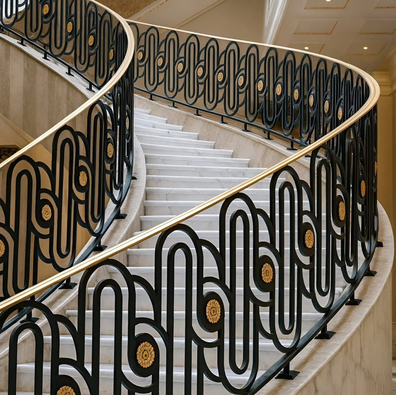 Lan can cầu thang hiện đại