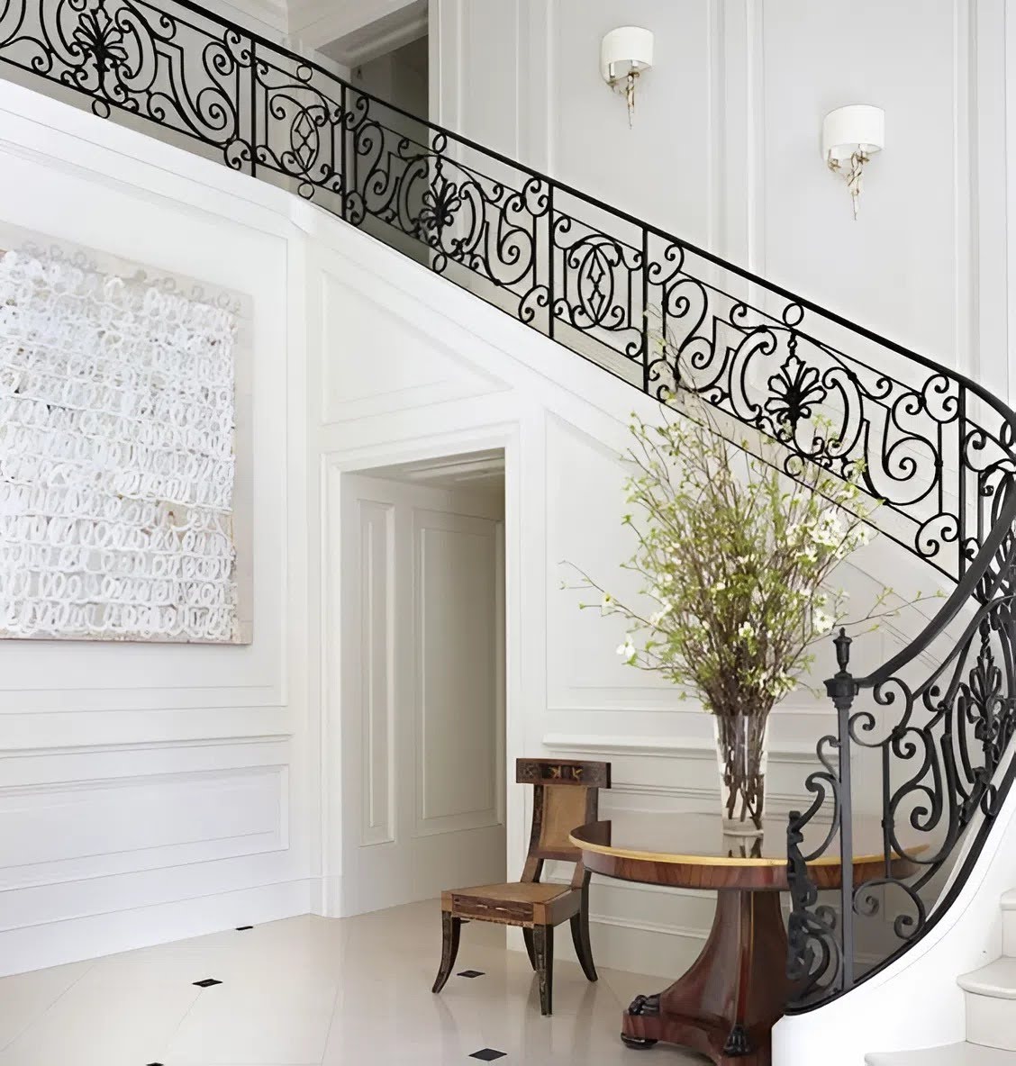 Mẫu lan can sắt cầu thang