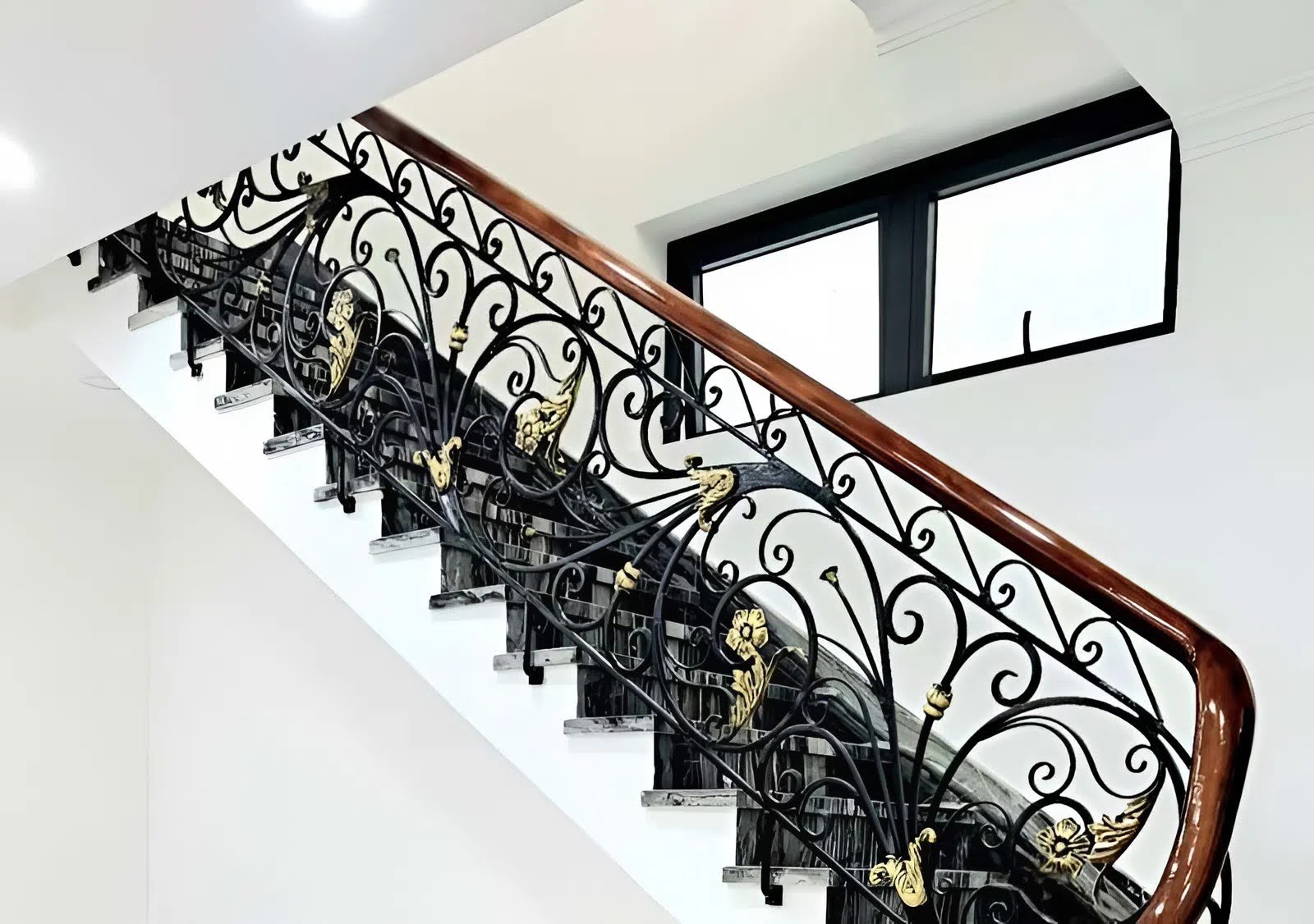 Mẫu lan can cầu thang hiện đại