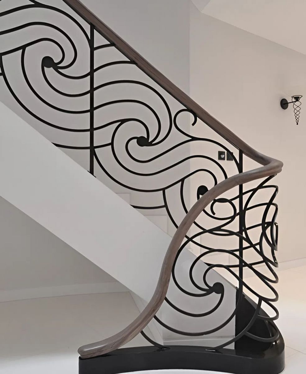 Lan can sắt cầu thang đẹp