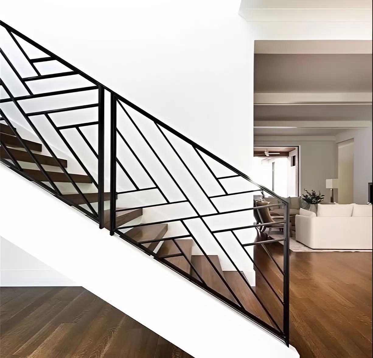 Lan can cầu thang sắt 