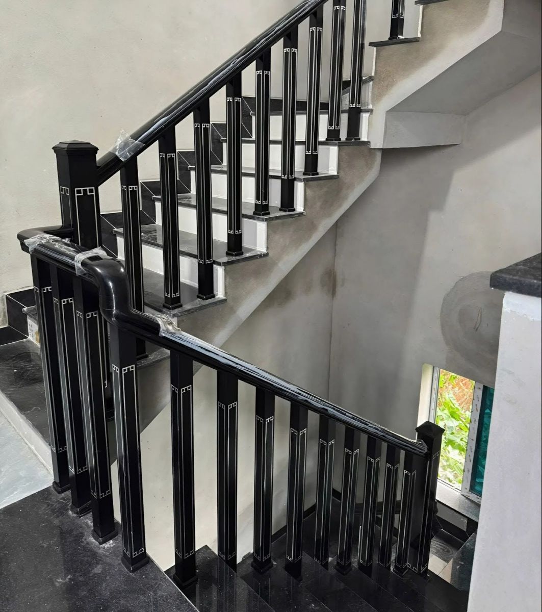 Lan can sắt cầu thang sơn tĩnh điện