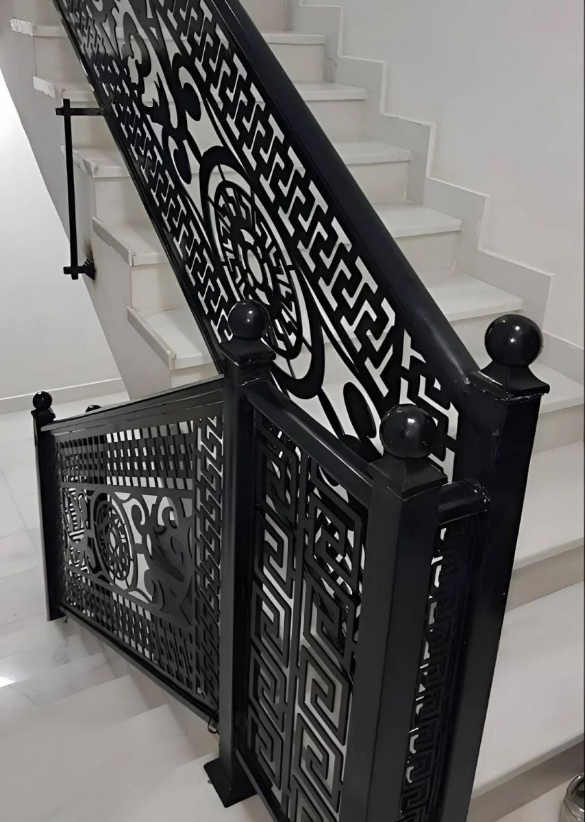 Lan can sắt cắt CNC bền chắc 