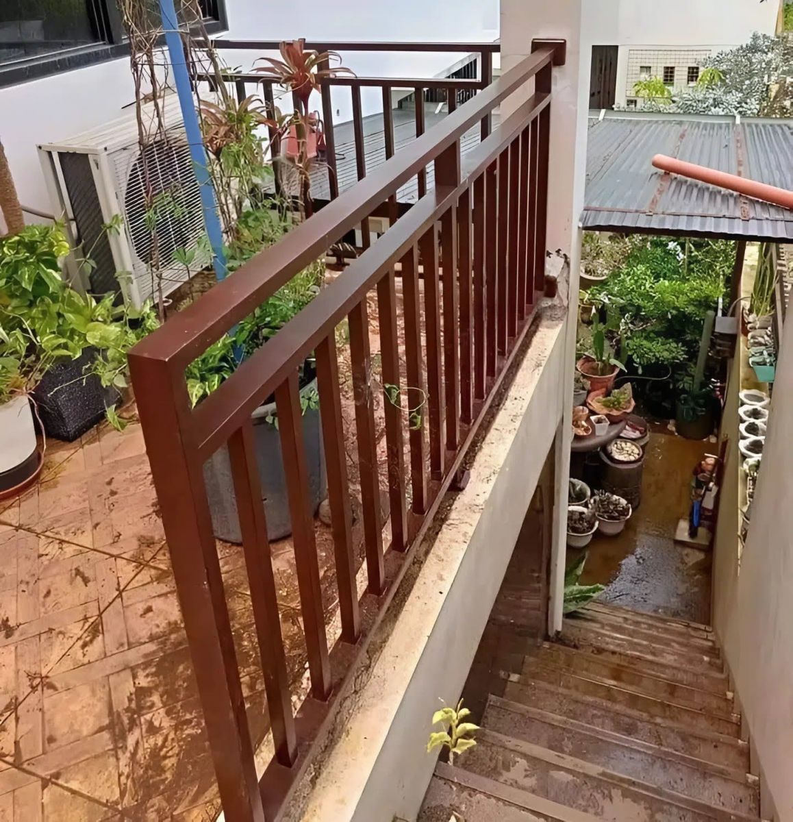 Mẫu lan can sắt hộp đẹp