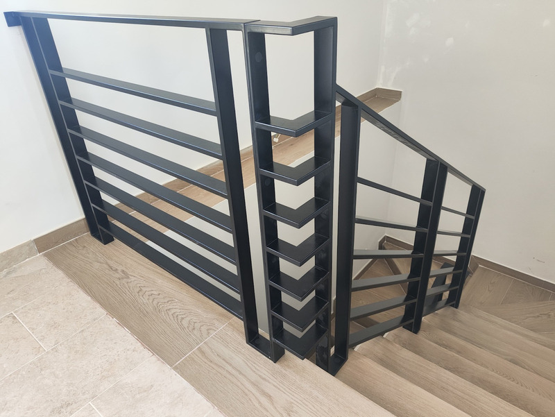 Mẫu lan can sắt hộp đơn giản