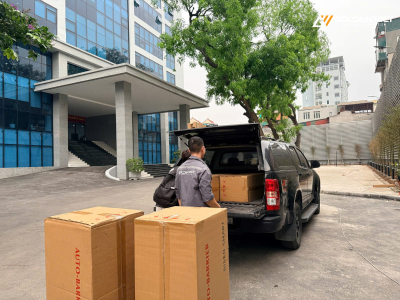 Barie được vận chuyển đến công trình