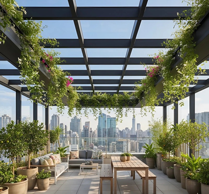 Những điều cần lưu ý khi lắp mái kính sân thượng