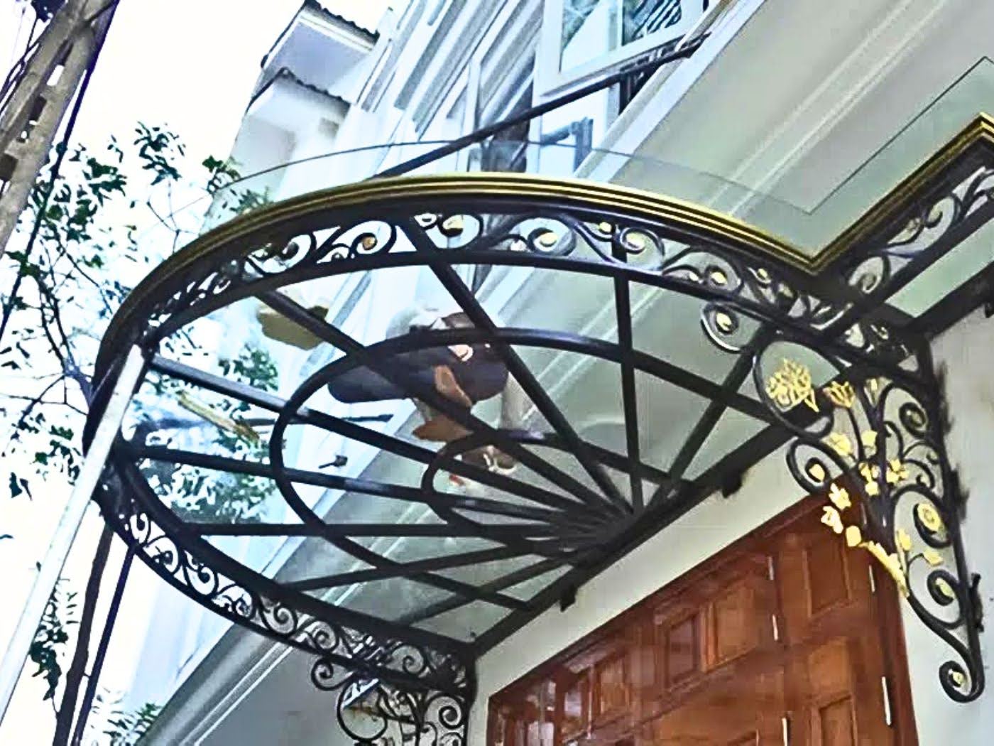 Mái kính sắt mỹ thuật đẹp