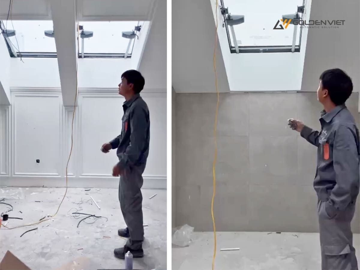 Mái kính tự động lấy sáng 