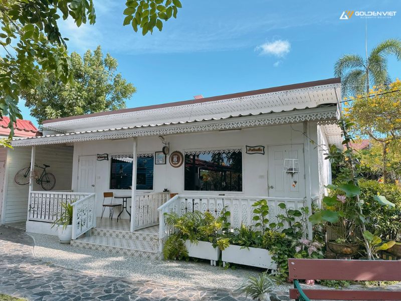 Cổng homestay đơn giản