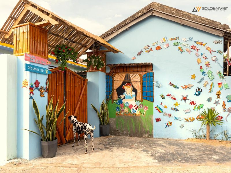 Mẫu cổng homestay đẹp ấn tượng