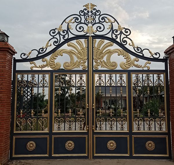 Cổng inox 4 cánh gập mang phong cách tự động