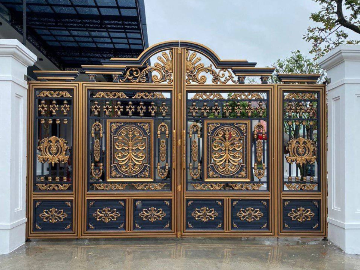 Cổng sơn nung sang trọng, đẳng cấp