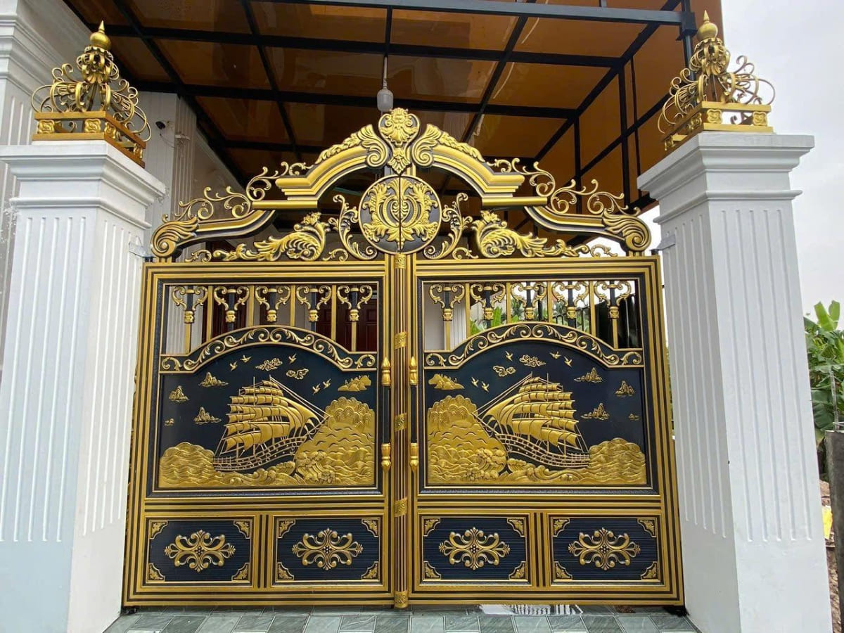 Mẫu cổng thuận buồm xuôi gió may mắn
