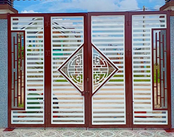 Mẫu cổng sắt hộp đẹp 2025