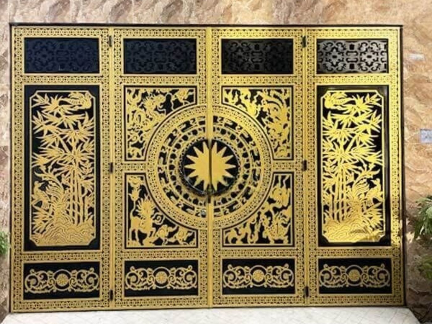 Mẫu cổng Tùng Cúc Trúc Mai quý