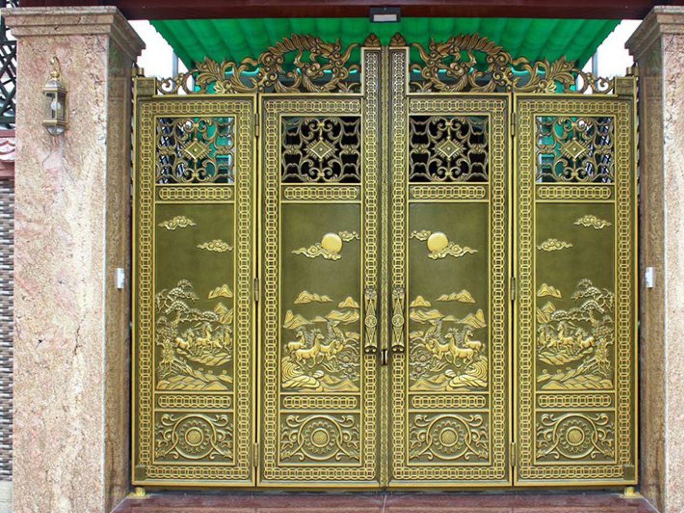 Cổng cnc tùng cúc trúc mai