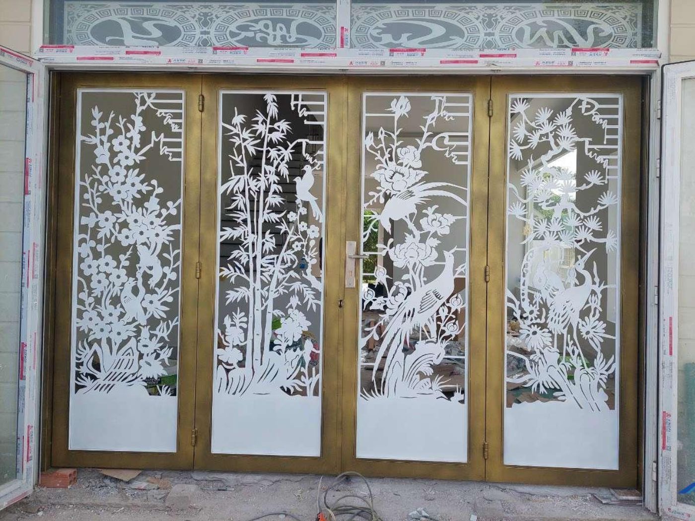 Mẫu cổng Tùng Cúc Trúc Mai đẹp tinh xảo