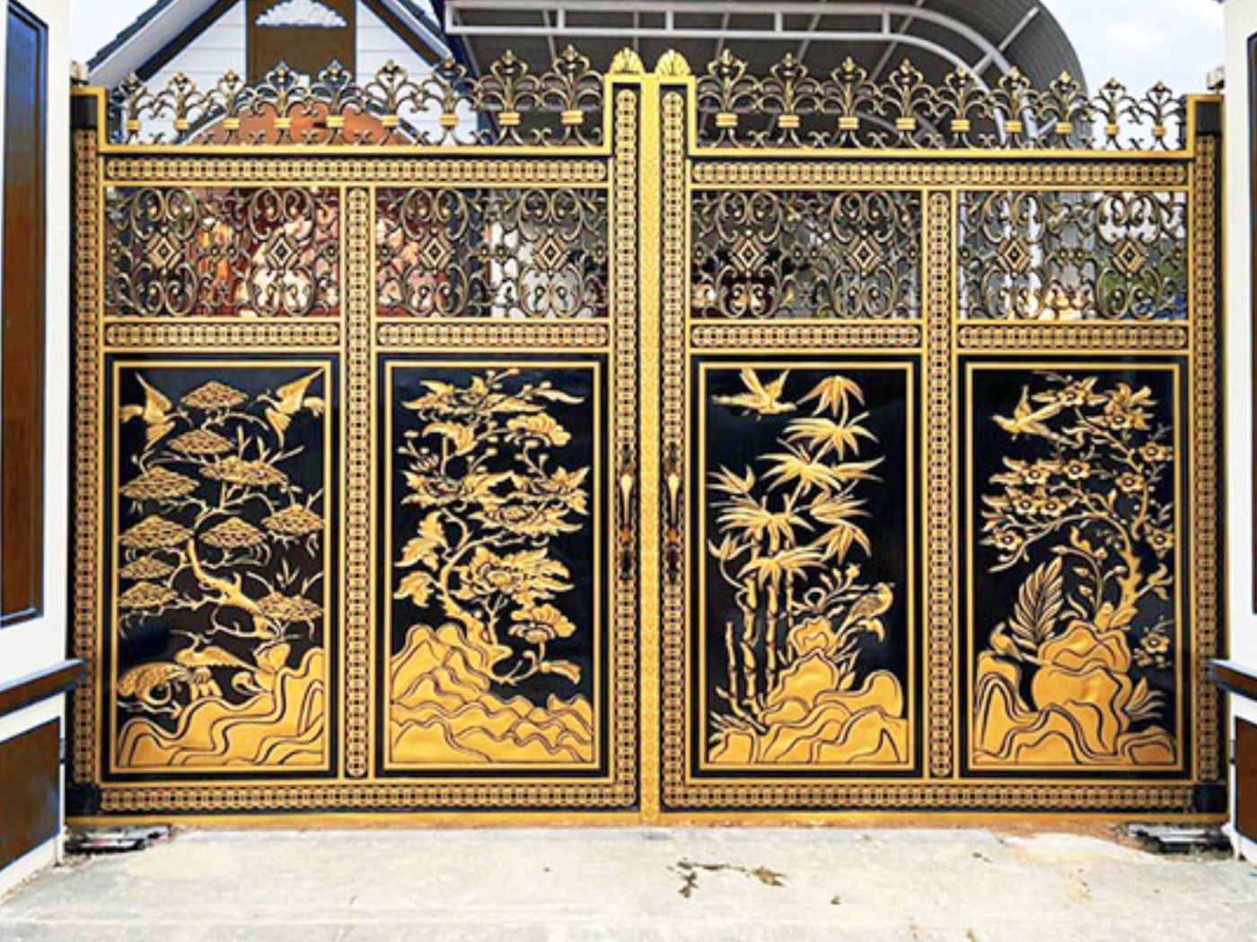 Mẫu cổng Tùng Cúc Trúc Mai đẹp