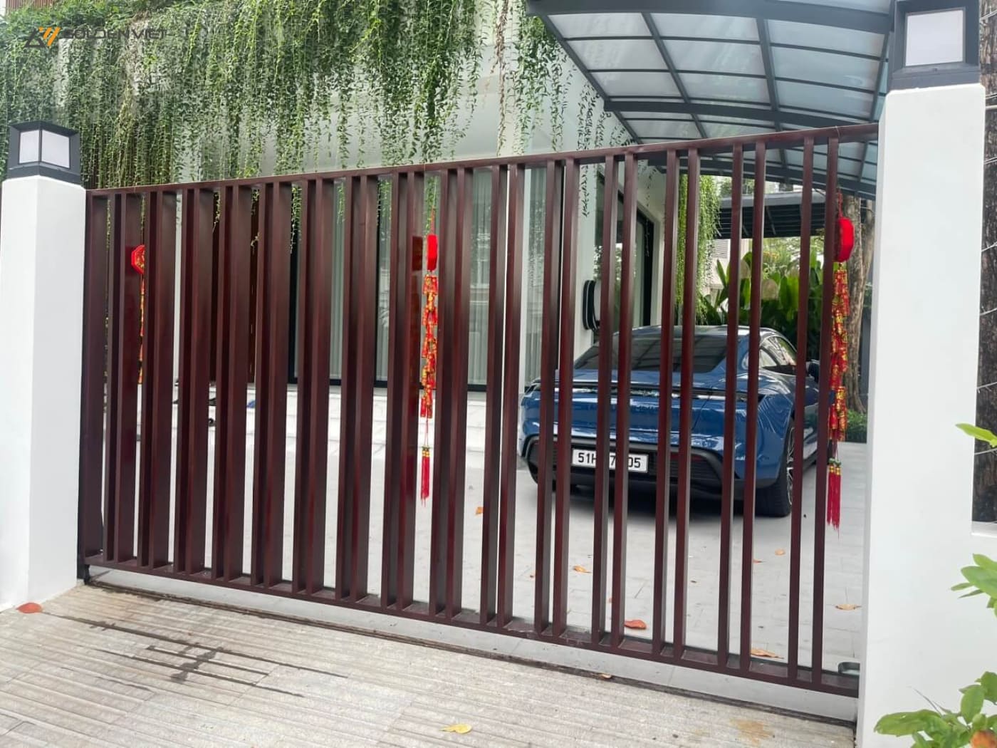 Mẫu cửa cổng lùa 1 cánh biệt thự