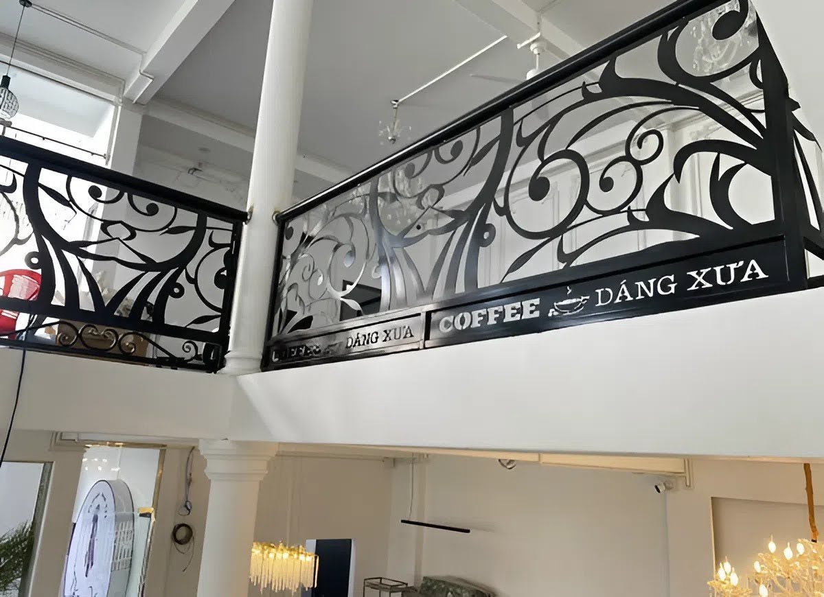 Mẫu lan can hoa văn sắt khắc CNC 