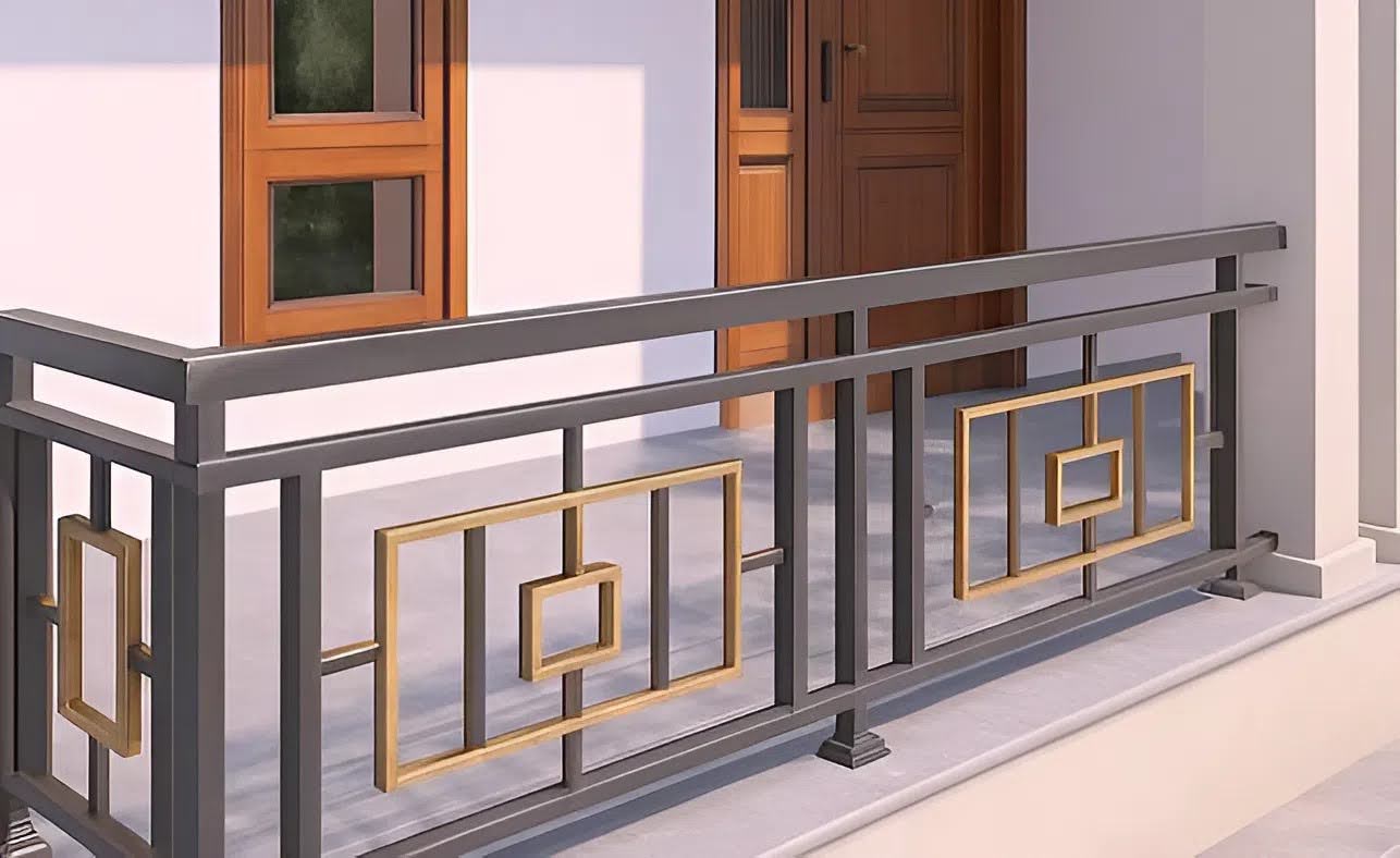 Mẫu lan can sắt hộp sơn tĩnh điện mới