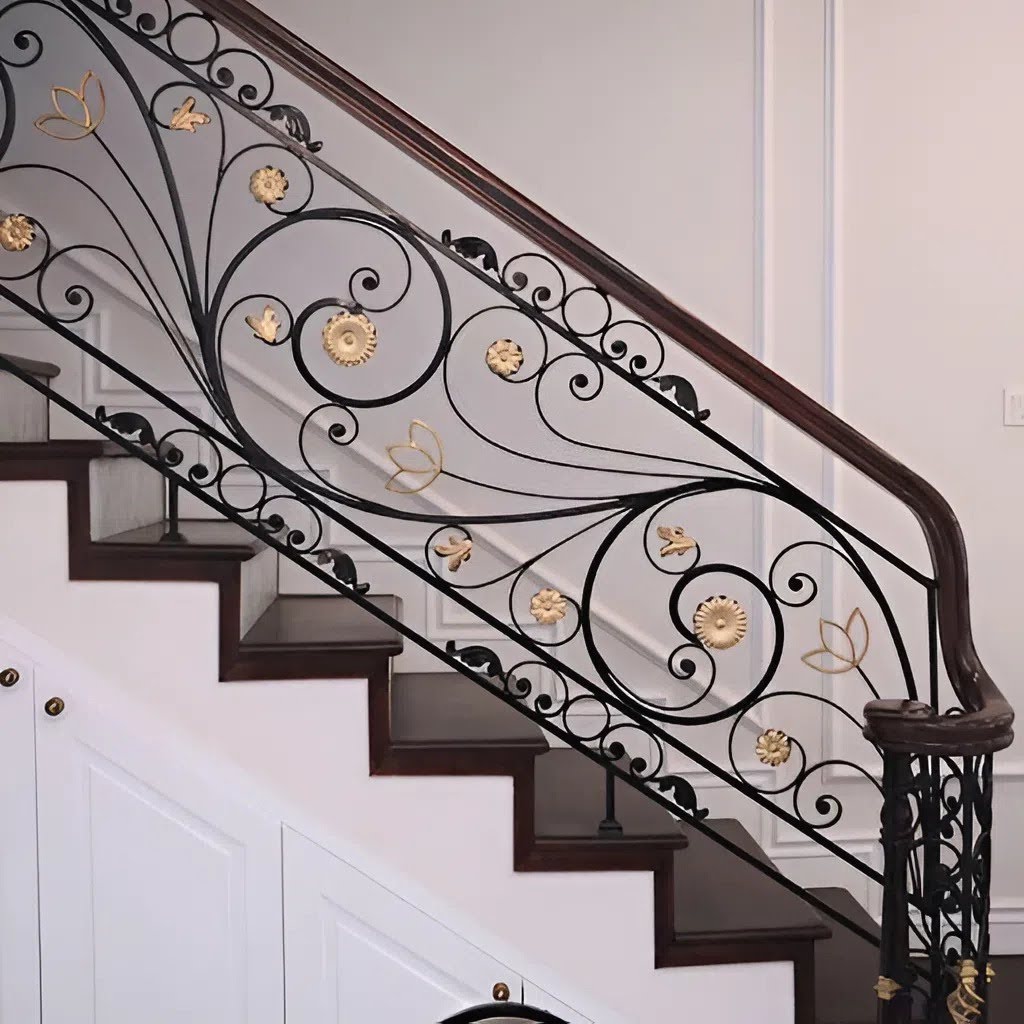 Mẫu lan can sắt cầu thang
