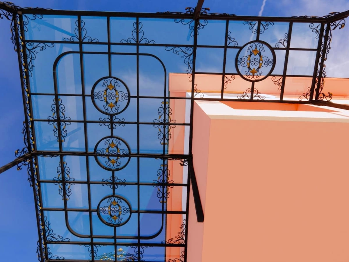 Mẫu mái kính CNC đẹp