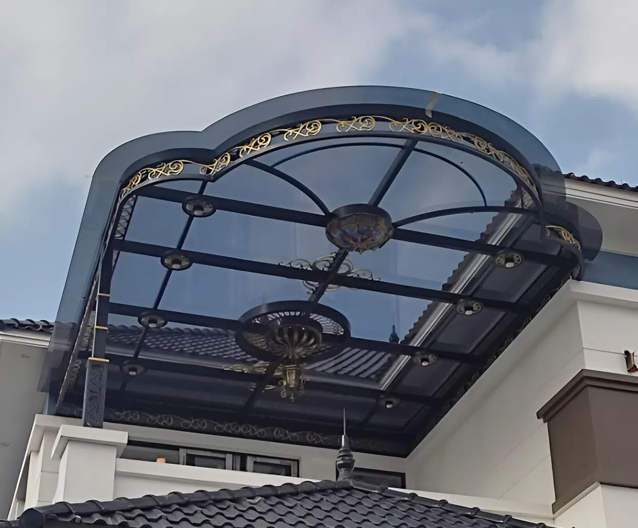 Mẫu mái kính sắt nghệ thuật