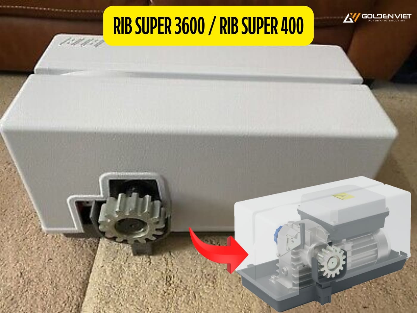 Motor cổng lùa công nghiệp tải 3600kg/4000kg