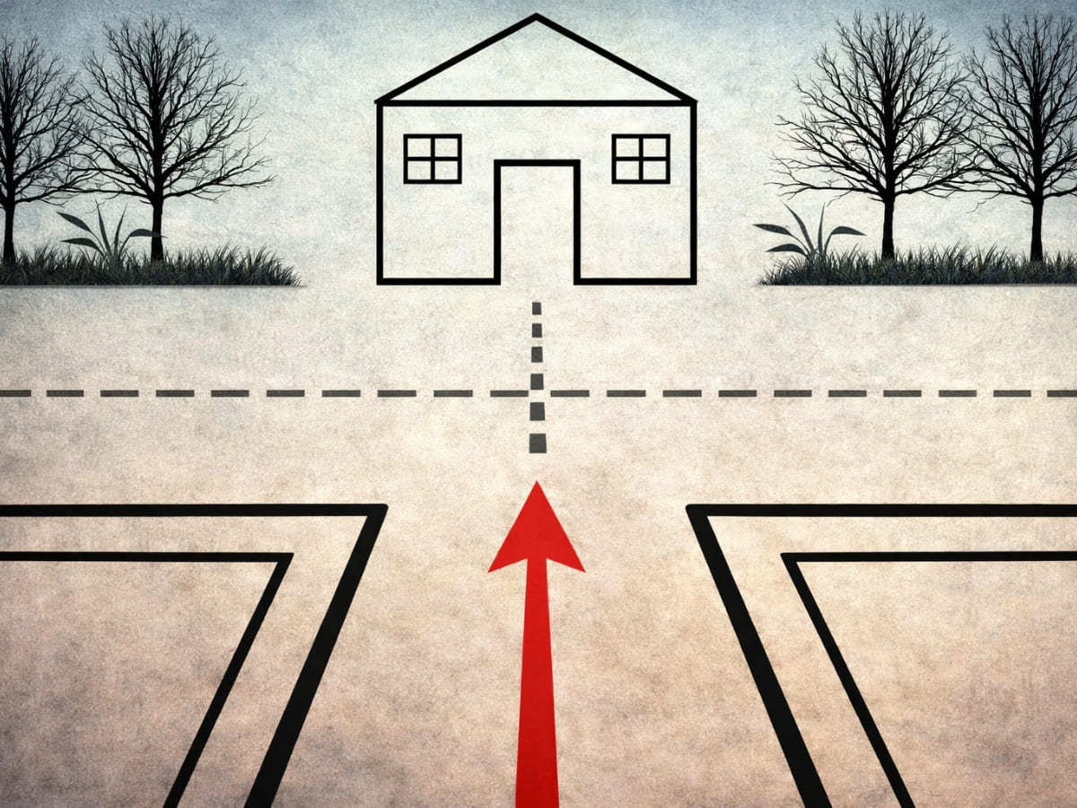 Ảnh hưởng của cổng nhà đối diện ngã ba đường