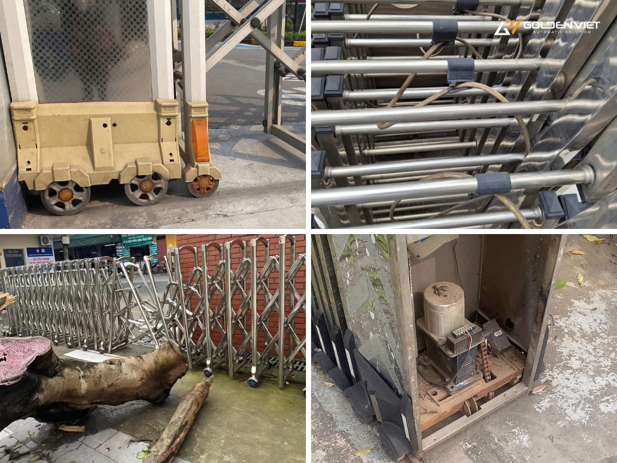 Dấu hiệu cổng xếp tự động cần được sửa chữa