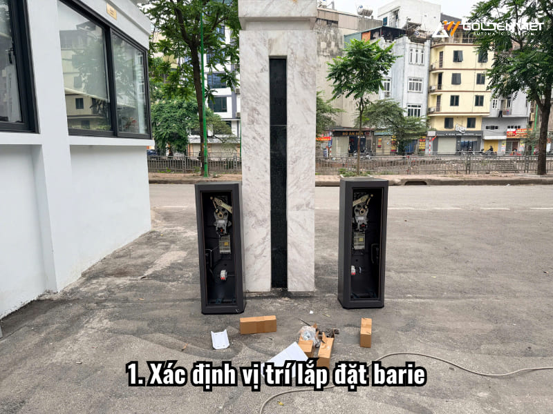 Xác định vị trí lắp đặt barie tự động