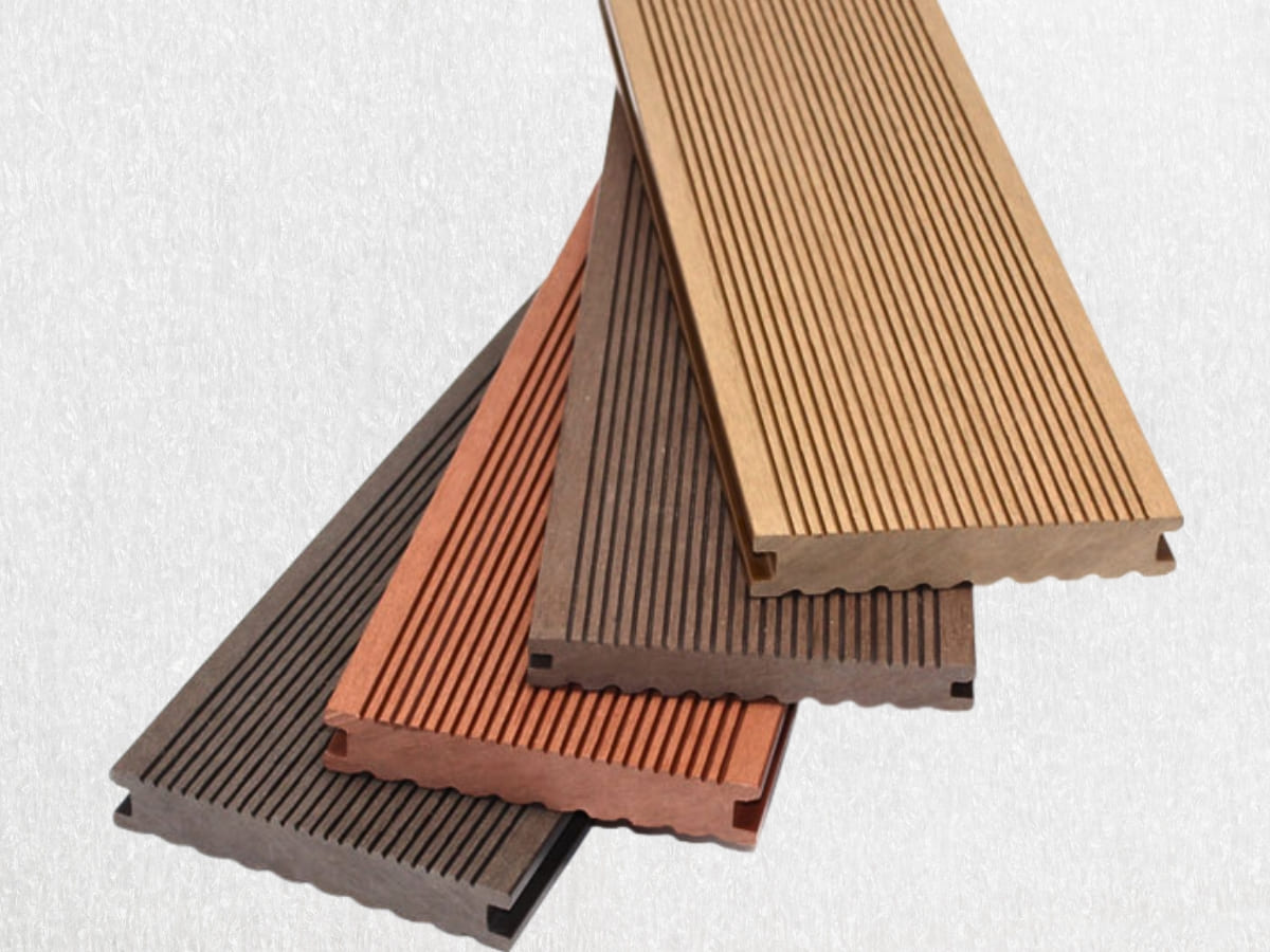 Tấm sàn gỗ nhựa ngoài trời đặc ruột